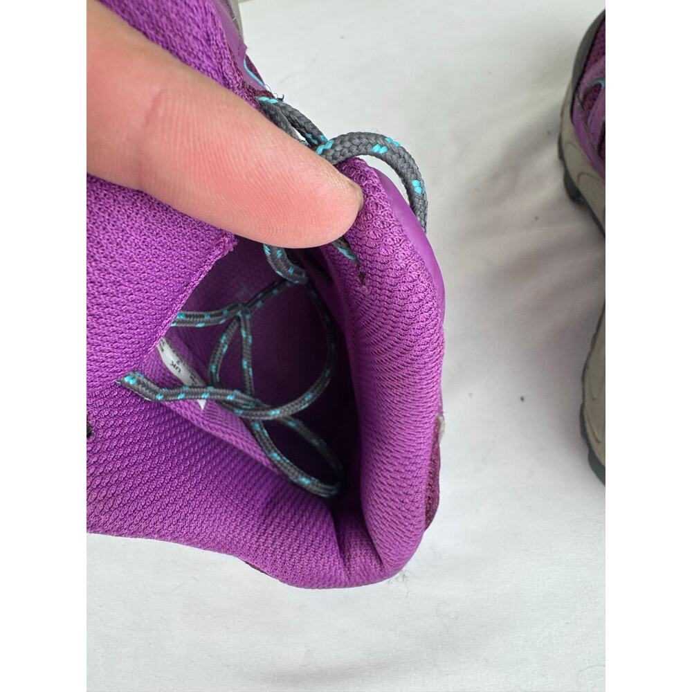 Merrell Kids Oakcreek Mid Lace Waterproof Purple Boots Girls Size 3 - Picture 7 of 8